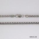Round Box Fine Slash Diamond Cut Chain Box Half Round Wire Veneziana 