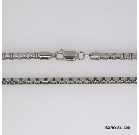 Round Box Fine Slash Diamond Cut Chain Box Half Round Wire Veneziana 