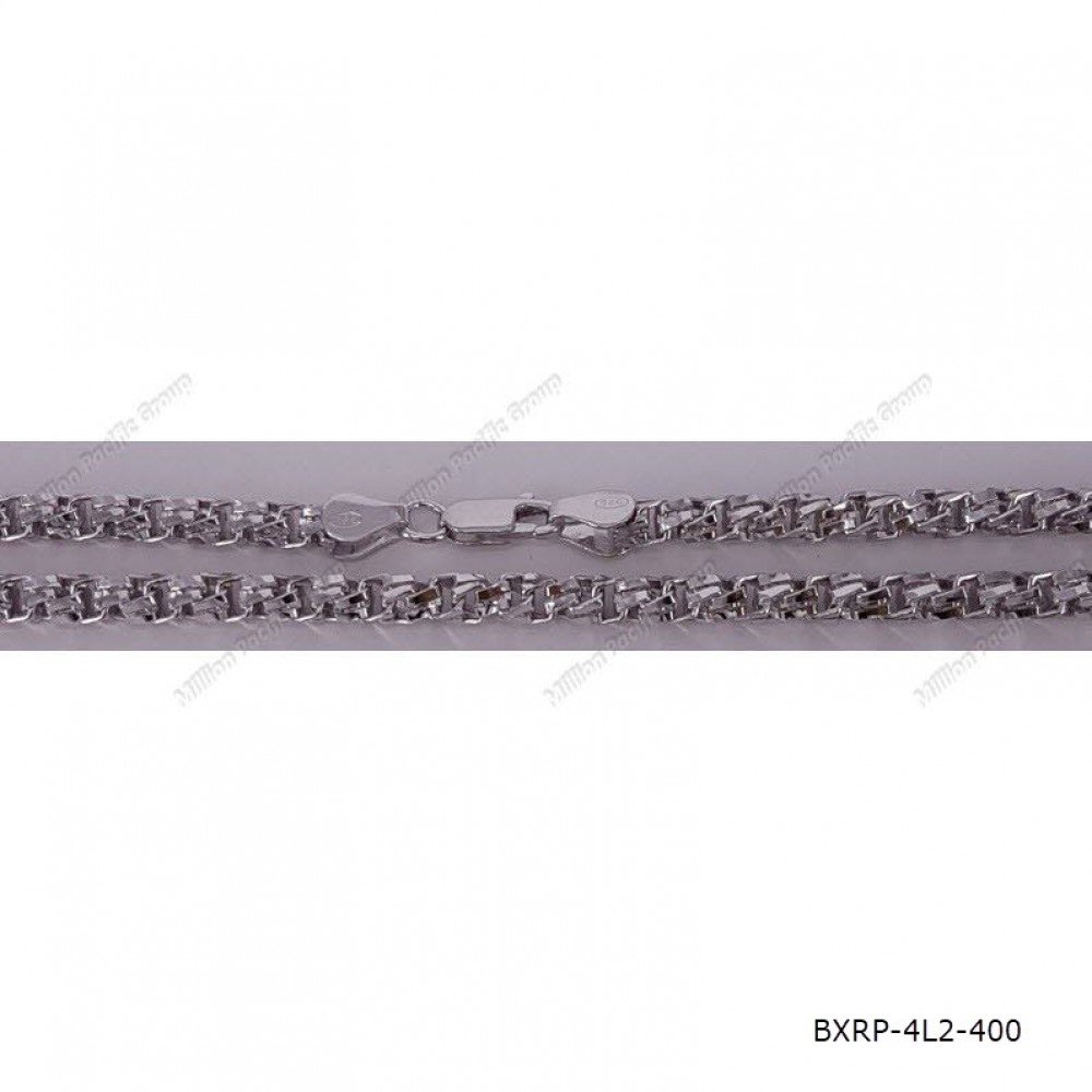 Stampled Twisted 2 Lines Box Chain Veneziana