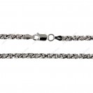 Stampled Twisted 3 Lines Box Chain Veneziana