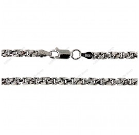 Stampled Twisted 3 Lines Box Chain Veneziana