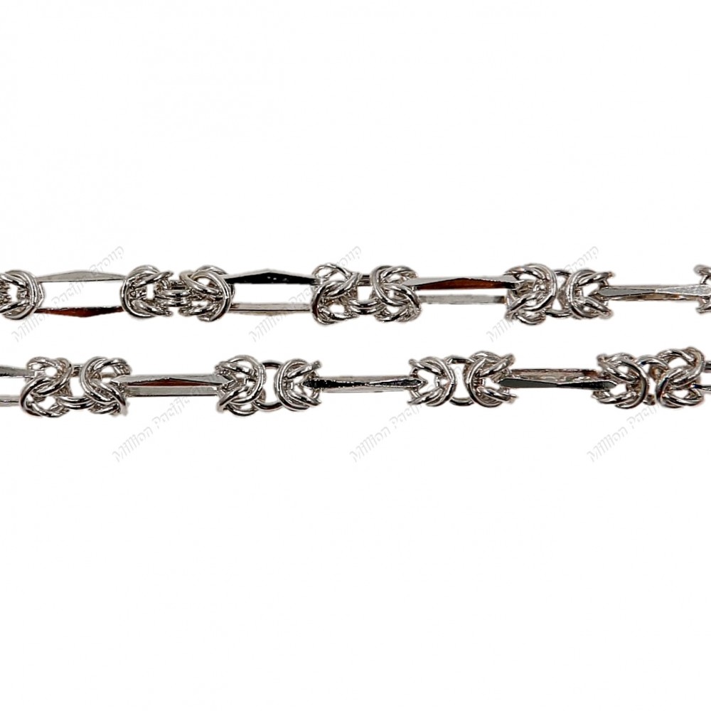 King Chain Bizantina with Special Triangle DC wire Rectangle link Alternating Hand Make Chain