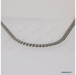 Oval Curb 2 Diamond Cut Chain Miami CUBAN Hip Hop Bracelet Necklace ~1.95mm