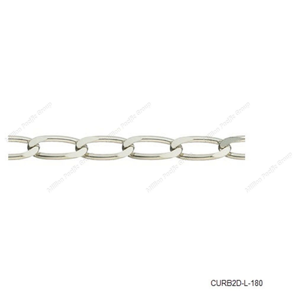 Long Curb 2 side Diamond Cut Chain