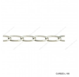 Long Curb 2 side Diamond Cut Chain