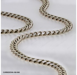 CURB2DOVA, Oval Curb 2 Diamond Cut Chain Miami CUBAN Hip Hop Chain