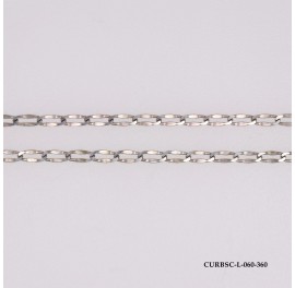 Long Curb middle caved 2 side Diamond Cut Chain