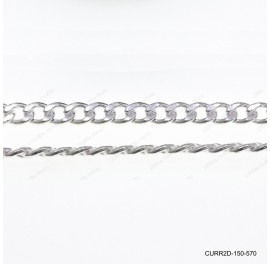 Curb 2 side Diamond Cut Man Bracelet Necklace
