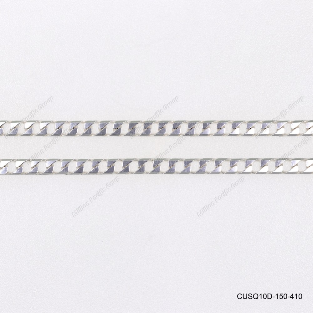 Square Curb 10 side Diamond Cut Chain
