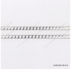 Square Curb 10 side Diamond Cut Chain