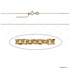 F200193, 4DC ROLO Cable Anchor Forzatina Round Bead Slider Pin End Necklace ~1.2mm