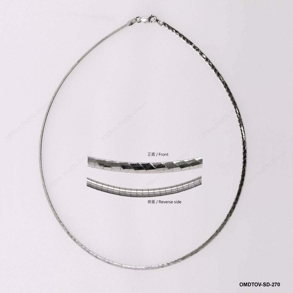 Two Side Oval Cubetto Omega Plain & Diamond cut ~2.7mm