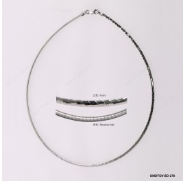 Two Side Oval Cubetto Omega Plain & Diamond cut ~2.7mm
