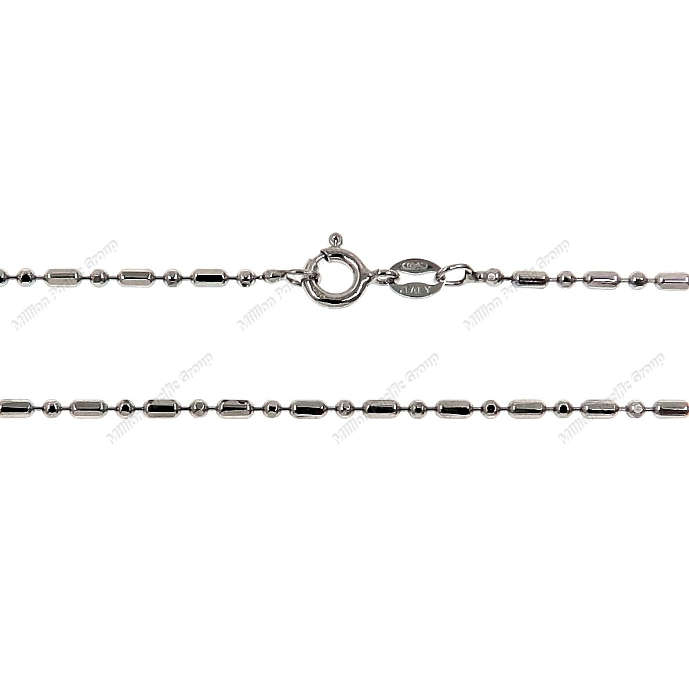 Bead 8 Diamond cut Alternating 1-1 Chain