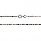 Bead 8 Diamond cut Alternating 1-1 Chain