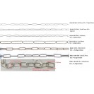 Paper Clip Round wire Chain Rectangle Rolo Anchor Cable Chain