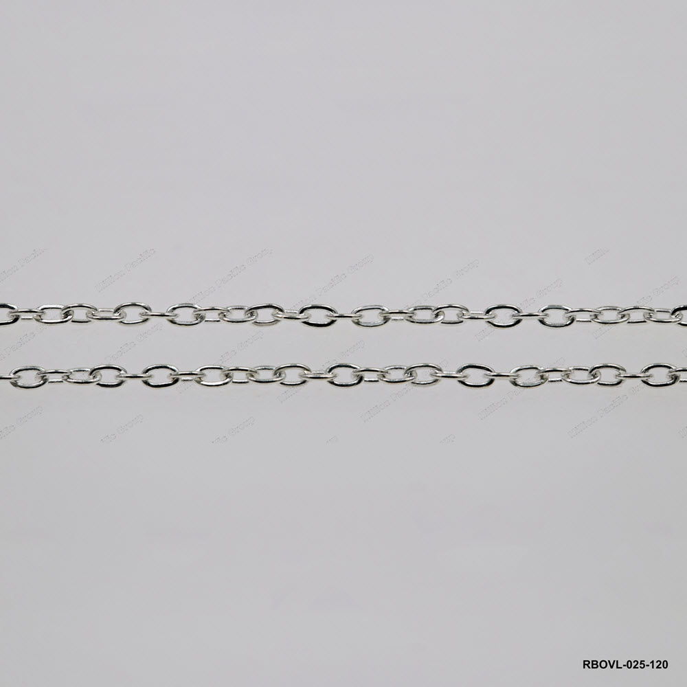 RBOVL-025-120, Stamped Oval Open Rolo Cable Anchor Chain
