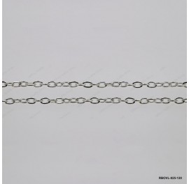 RBOVL-025-120, Stamped Oval Open Rolo Cable Anchor Chain