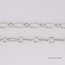 Hollow Oval Rolo 1+1 with Diamond Cut