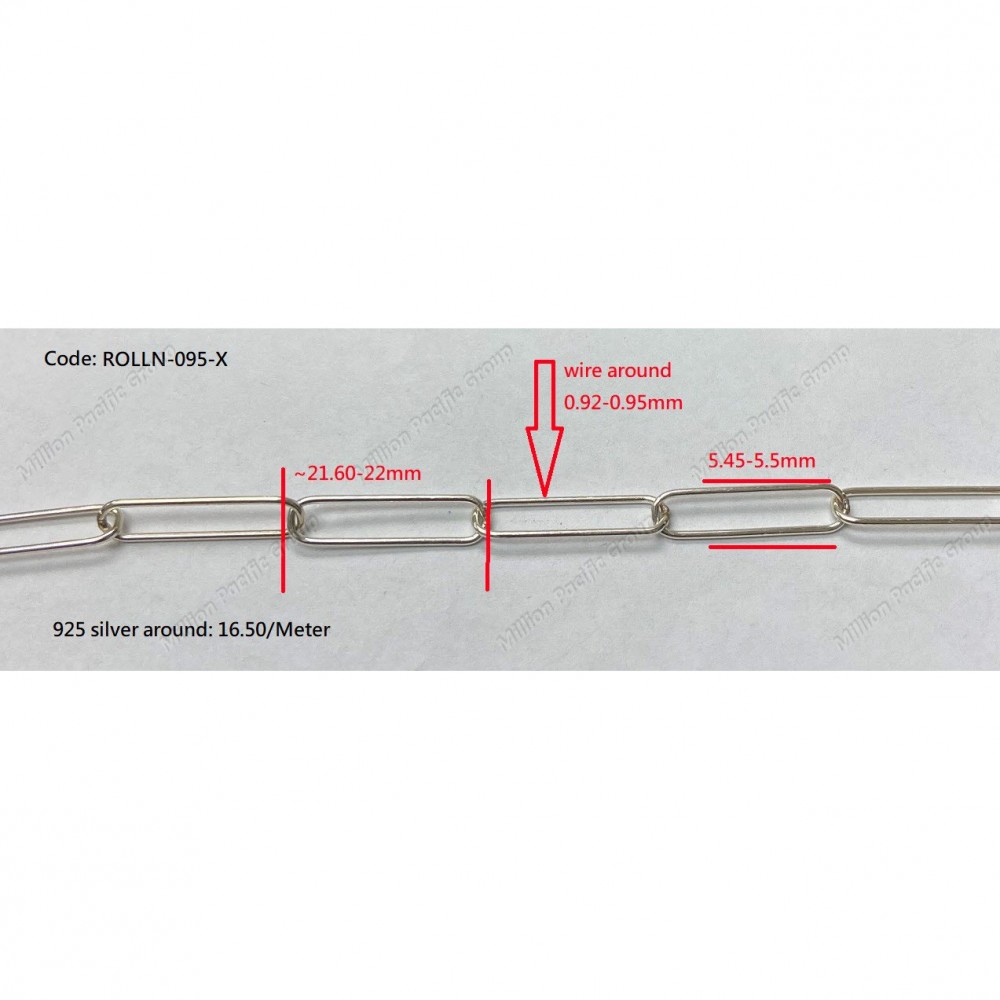 Paper Clip Round wire Long Link Chain Rectangle Rolo Anchor Cable Chain