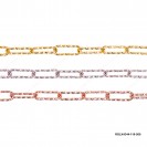 Diamond Cut Paper Clip Chain Rectangle Rolo Anchor Cable Chain