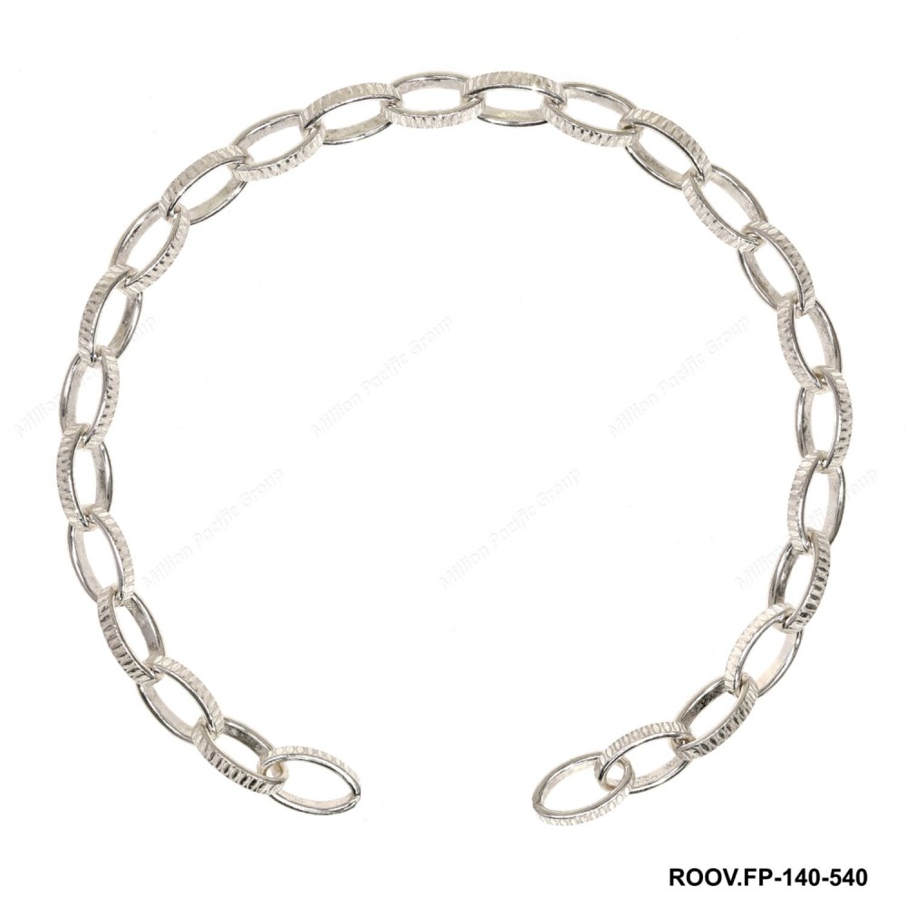 Oval Rolo Cable Anchor Rectangle Flat Wire PAVE Chain