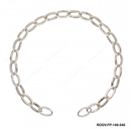 Oval Rolo Cable Anchor Rectangle Flat Wire PAVE Chain