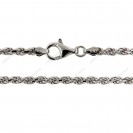Round Rope with 8 Diamond Cut Chain Italian Hand Made