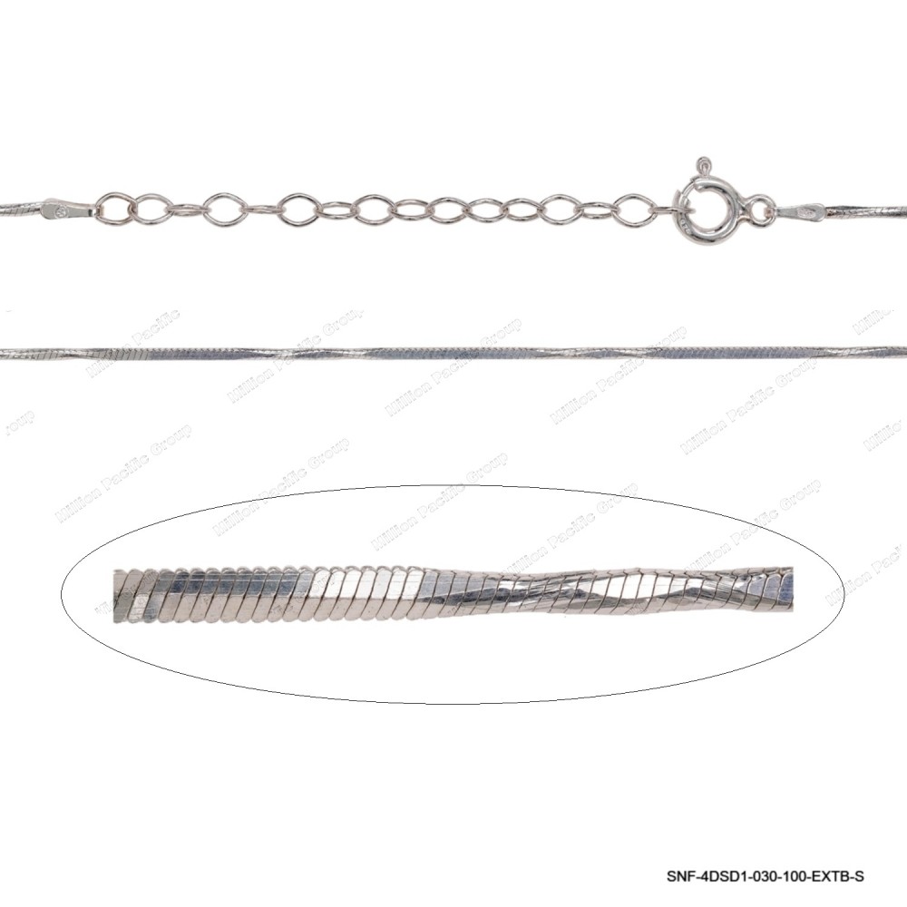 SNF-4DSD1-030-100-EXTB-S Square Snake Chain with special cut Alternation