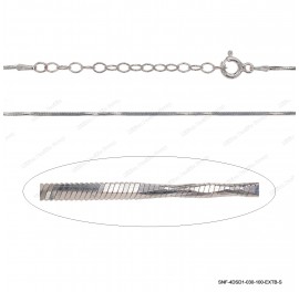 SNF-4DSD1-030-100-EXTB-S Square Snake Chain with special cut Alternation