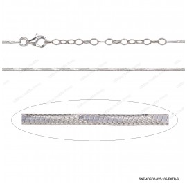 SNF-4DSD2-025-105-EXTB-S, Snake Chain Ruond Slash and Square Alternation