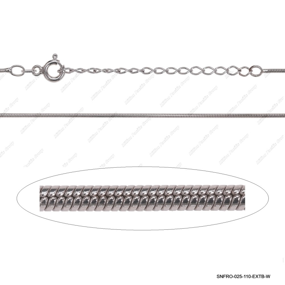 SNFRO-025-110-EXTB-W, Round Snake Chain