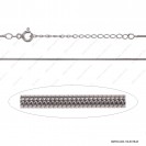 SNFRO-025-110-EXTB-W, Round Snake Chain