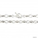 Hollow Oval Belcher Oval Rolo Half Round Wire Toggle T Bar Clasp Necklace 