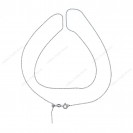 4DC ROLO Cable Anchor Forzatina 1.1mm Round Bead Slider Pin End Necklace