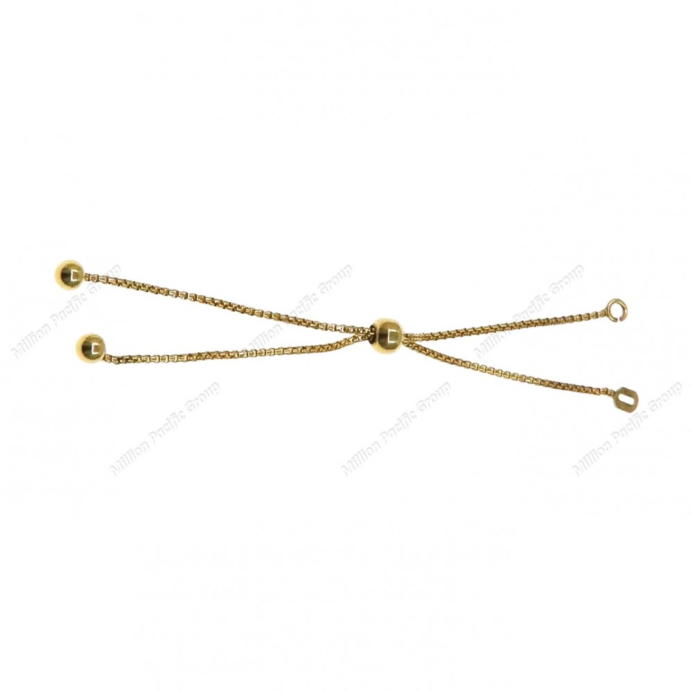 Round Bead Slider Round Box Chain Findings for Bracelet Necklace