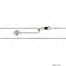 Veneziana Box Chain 8DC 0.8mm Chain Round Bead Slider Heart Tag End Necklace