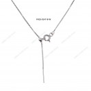 Sterling Silver Round Bead Slider Necklace Pin finishing Round Box Chain